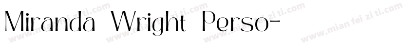 Miranda Wright Perso字体转换